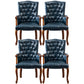 Wood French Country Dining Arm Chair with Color Cushion Parsons Chair for Home Navy 4 Piece Set Clearhalo ' kitchen&dining_furn' 'Dining Chairs' 'Dining Tables & Seating' 'dining_chair' 'furn' 'furn_dining_chair' 'Furniture' 'furniture_dining_chair' 'Kitchen & Dining Furniture' 'kitchen' 3494260