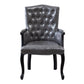 Wood French Country Dining Arm Chair with Color Cushion Parsons Chair for Home Black-Gray 1 Piece Clearhalo ' kitchen&dining_furn' 'Dining Chairs' 'Dining Tables & Seating' 'dining_chair' 'furn' 'furn_dining_chair' 'Furniture' 'furniture_dining_chair' 'Kitchen & Dining Furniture' 'kitchen' 3494261