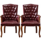Wood French Country Dining Arm Chair with Color Cushion Parsons Chair for Home Burgundy 2 Piece Set Clearhalo ' kitchen&dining_furn' 'Dining Chairs' 'Dining Tables & Seating' 'dining_chair' 'furn' 'furn_dining_chair' 'Furniture' 'furniture_dining_chair' 'Kitchen & Dining Furniture' 'kitchen' 3494265