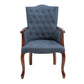 Wood French Country Dining Arm Chair with Color Cushion Parsons Chair for Home Peacock Blue 1 Piece Clearhalo ' kitchen&dining_furn' 'Dining Chairs' 'Dining Tables & Seating' 'dining_chair' 'furn' 'furn_dining_chair' 'Furniture' 'furniture_dining_chair' 'Kitchen & Dining Furniture' 'kitchen' 3494267