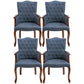 Wood French Country Dining Arm Chair with Color Cushion Parsons Chair for Home Peacock Blue 4 Piece Set Clearhalo ' kitchen&dining_furn' 'Dining Chairs' 'Dining Tables & Seating' 'dining_chair' 'furn' 'furn_dining_chair' 'Furniture' 'furniture_dining_chair' 'Kitchen & Dining Furniture' 'kitchen' 3494269