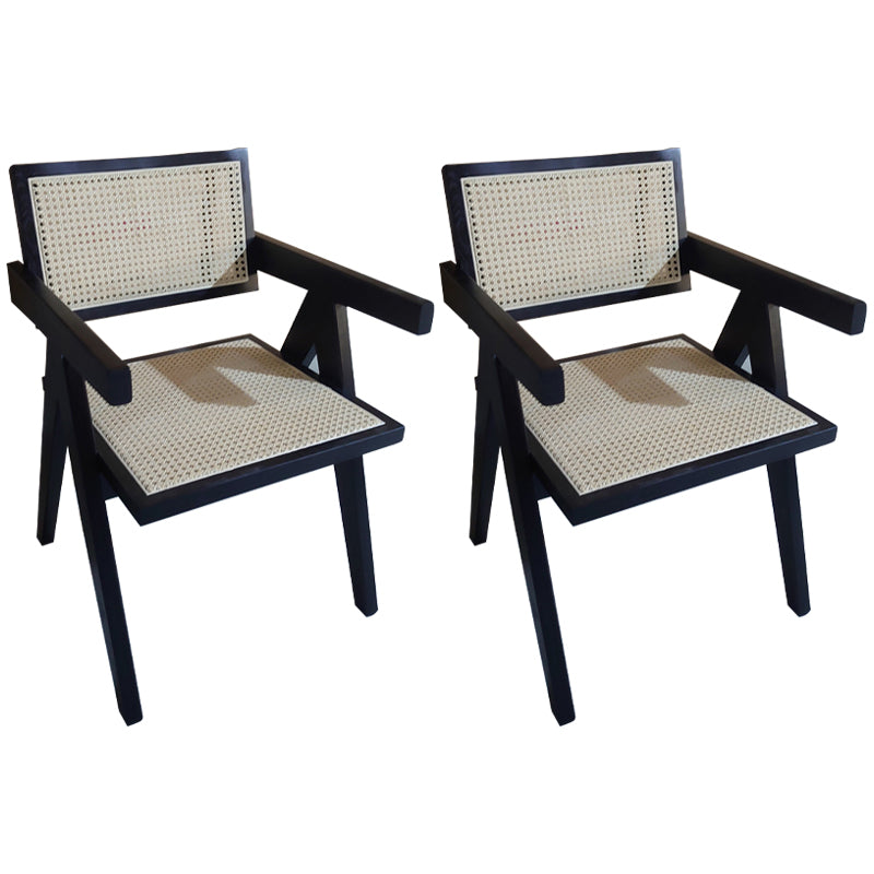 Modern Style Ash Wood Kitchen Dining Chairs Open Back Dining Side Chair Black 2 Piece Set Clearhalo ' kitchen&dining_furn' 'Dining Chairs' 'Dining Tables & Seating' 'dining_chair' 'furn' 'furn_dining_chair' 'Furniture' 'furniture_dining_chair' 'Kitchen & Dining Furniture' 'kitchen' 3494271