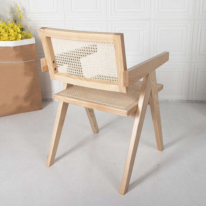 Modern Style Ash Wood Kitchen Dining Chairs Open Back Dining Side Chair Clearhalo ' kitchen&dining_furn' 'Dining Chairs' 'Dining Tables & Seating' 'dining_chair' 'furn' 'furn_dining_chair' 'Furniture' 'furniture_dining_chair' 'Kitchen & Dining Furniture' 'kitchen' 3494273