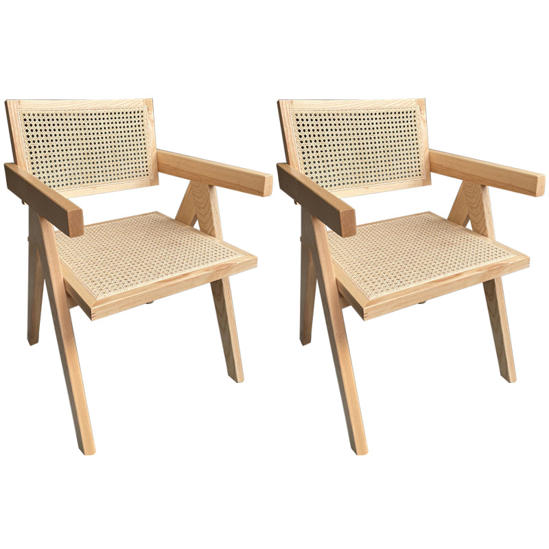 Modern Style Ash Wood Kitchen Dining Chairs Open Back Dining Side Chair Wood 2 Piece Set Clearhalo ' kitchen&dining_furn' 'Dining Chairs' 'Dining Tables & Seating' 'dining_chair' 'furn' 'furn_dining_chair' 'Furniture' 'furniture_dining_chair' 'Kitchen & Dining Furniture' 'kitchen' 3494276