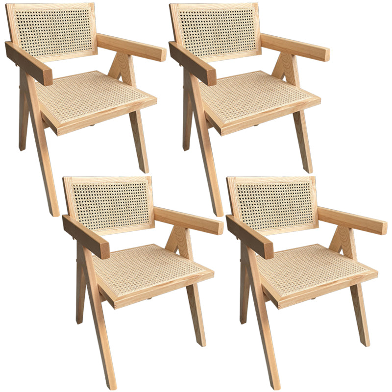 Modern Style Ash Wood Kitchen Dining Chairs Open Back Dining Side Chair Wood 4 Piece Set Clearhalo ' kitchen&dining_furn' 'Dining Chairs' 'Dining Tables & Seating' 'dining_chair' 'furn' 'furn_dining_chair' 'Furniture' 'furniture_dining_chair' 'Kitchen & Dining Furniture' 'kitchen' 3494278