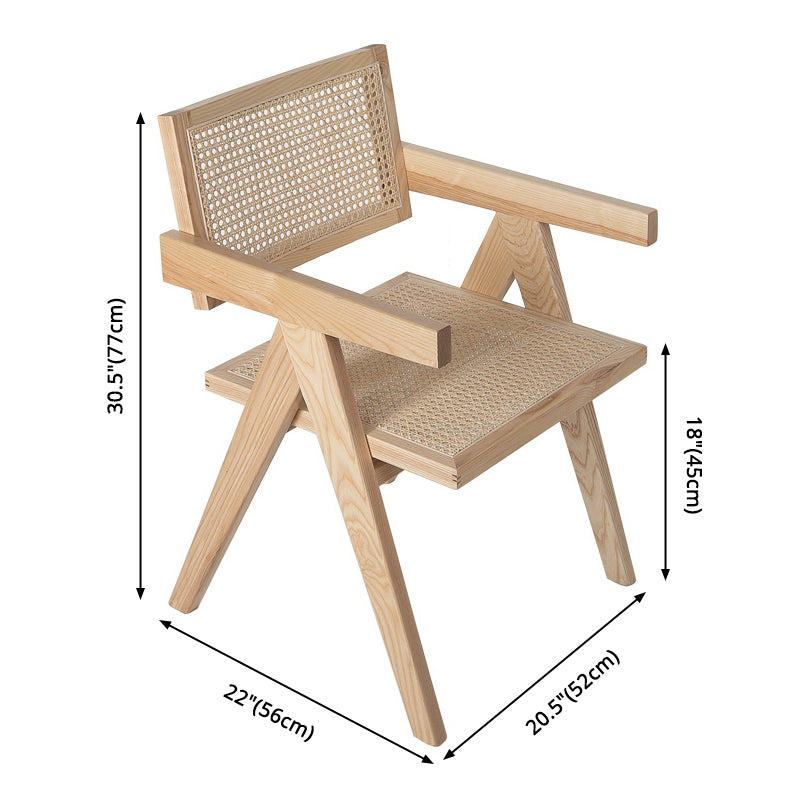 Modern Style Ash Wood Kitchen Dining Chairs Open Back Dining Side Chair Clearhalo ' kitchen&dining_furn' 'Dining Chairs' 'Dining Tables & Seating' 'dining_chair' 'furn' 'furn_dining_chair' 'Furniture' 'furniture_dining_chair' 'Kitchen & Dining Furniture' 'kitchen' 3494288