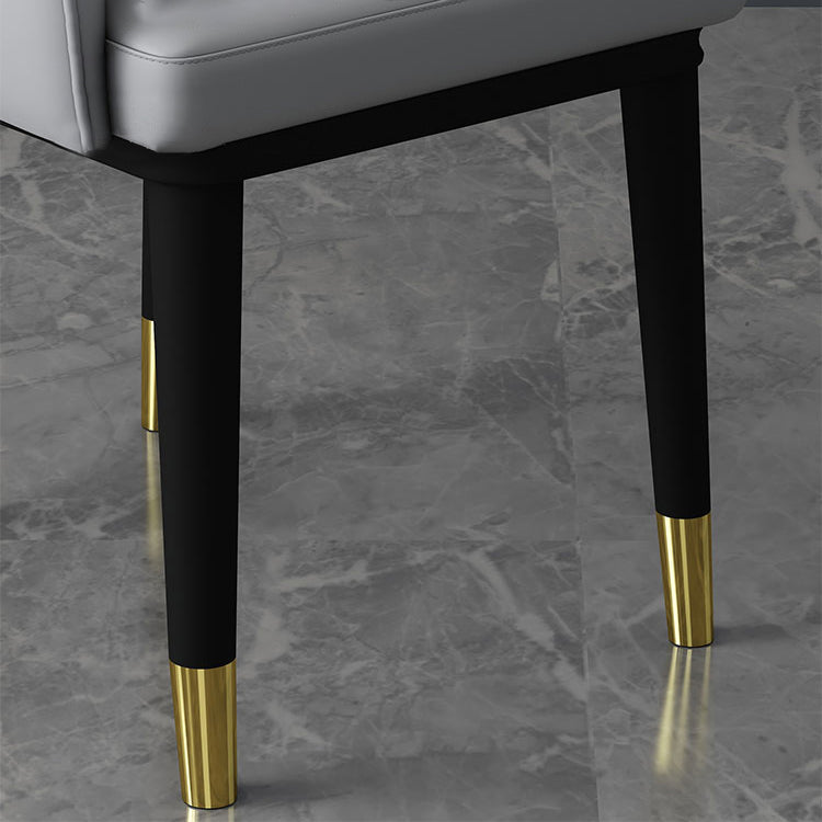 Leather Modern Dining Arm Chair with Color Cushion Parsons Chair for Home Clearhalo ' kitchen&dining_furn' 'Dining Chairs' 'Dining Tables & Seating' 'dining_chair' 'furn' 'furn_dining_chair' 'Furniture' 'furniture_dining_chair' 'Kitchen & Dining Furniture' 'kitchen' 3494307