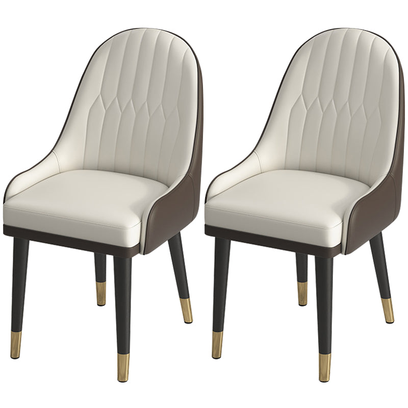 Leather Modern Dining Arm Chair with Color Cushion Parsons Chair for Home Coffee 2 Piece Set Clearhalo ' kitchen&dining_furn' 'Dining Chairs' 'Dining Tables & Seating' 'dining_chair' 'furn' 'furn_dining_chair' 'Furniture' 'furniture_dining_chair' 'Kitchen & Dining Furniture' 'kitchen' 3494316