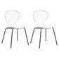 Modern Plastic Solid Back Side Chair 33"H Dining Chair with 4 Legs for Restaurant Clear 2 Piece Set Clearhalo ' kitchen&dining_furn' 'Dining Chairs' 'Dining Tables & Seating' 'dining_chair' 'furn' 'furn_dining_chair' 'Furniture' 'furniture_dining_chair' 'Kitchen & Dining Furniture' 'kitchen' 3494324