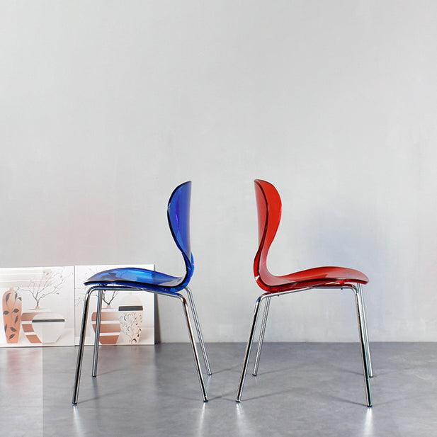 Modern Plastic Solid Back Side Chair 33"H Dining Chair with 4 Legs for Restaurant Clearhalo ' kitchen&dining_furn' 'Dining Chairs' 'Dining Tables & Seating' 'dining_chair' 'furn' 'furn_dining_chair' 'Furniture' 'furniture_dining_chair' 'Kitchen & Dining Furniture' 'kitchen' 3494325