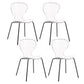 Modern Plastic Solid Back Side Chair 33"H Dining Chair with 4 Legs for Restaurant Clear 4 Piece Set Clearhalo ' kitchen&dining_furn' 'Dining Chairs' 'Dining Tables & Seating' 'dining_chair' 'furn' 'furn_dining_chair' 'Furniture' 'furniture_dining_chair' 'Kitchen & Dining Furniture' 'kitchen' 3494326