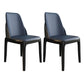 Nordic Style Chairs Polyurethane Parsons Dining Chair with Wood Legs for Kitchen Blue 2 Piece Set Black Clearhalo ' kitchen&dining_furn' 'Dining Chairs' 'Dining Tables & Seating' 'dining_chair' 'furn' 'furn_dining_chair' 'Furniture' 'furniture_dining_chair' 'Kitchen & Dining Furniture' 'kitchen' 3503659