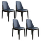 Nordic Style Chairs Polyurethane Parsons Dining Chair with Wood Legs for Kitchen Blue 4 Piece Set Black Clearhalo ' kitchen&dining_furn' 'Dining Chairs' 'Dining Tables & Seating' 'dining_chair' 'furn' 'furn_dining_chair' 'Furniture' 'furniture_dining_chair' 'Kitchen & Dining Furniture' 'kitchen' 3503660