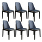 Nordic Style Chairs Polyurethane Parsons Dining Chair with Wood Legs for Kitchen Blue 6 Piece Set Black Clearhalo ' kitchen&dining_furn' 'Dining Chairs' 'Dining Tables & Seating' 'dining_chair' 'furn' 'furn_dining_chair' 'Furniture' 'furniture_dining_chair' 'Kitchen & Dining Furniture' 'kitchen' 3503662