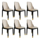 Nordic Style Chairs Polyurethane Parsons Dining Chair with Wood Legs for Kitchen Off-White 6 Piece Set Brass Gold Clearhalo ' kitchen&dining_furn' 'Dining Chairs' 'Dining Tables & Seating' 'dining_chair' 'furn' 'furn_dining_chair' 'Furniture' 'furniture_dining_chair' 'Kitchen & Dining Furniture' 'kitchen' 3503668