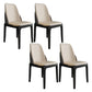 Nordic Style Chairs Polyurethane Parsons Dining Chair with Wood Legs for Kitchen Off-White 4 Piece Set Black Clearhalo ' kitchen&dining_furn' 'Dining Chairs' 'Dining Tables & Seating' 'dining_chair' 'furn' 'furn_dining_chair' 'Furniture' 'furniture_dining_chair' 'Kitchen & Dining Furniture' 'kitchen' 3503670