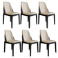 Nordic Style Chairs Polyurethane Parsons Dining Chair with Wood Legs for Kitchen Off-White 6 Piece Set Black Clearhalo ' kitchen&dining_furn' 'Dining Chairs' 'Dining Tables & Seating' 'dining_chair' 'furn' 'furn_dining_chair' 'Furniture' 'furniture_dining_chair' 'Kitchen & Dining Furniture' 'kitchen' 3503671