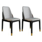 Nordic Style Chairs Polyurethane Parsons Dining Chair with Wood Legs for Kitchen Light Gray 2 Piece Set Brass Gold Clearhalo ' kitchen&dining_furn' 'Dining Chairs' 'Dining Tables & Seating' 'dining_chair' 'furn' 'furn_dining_chair' 'Furniture' 'furniture_dining_chair' 'Kitchen & Dining Furniture' 'kitchen' 3503672