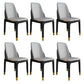 Nordic Style Chairs Polyurethane Parsons Dining Chair with Wood Legs for Kitchen Light Gray 6 Piece Set Brass Gold Clearhalo ' kitchen&dining_furn' 'Dining Chairs' 'Dining Tables & Seating' 'dining_chair' 'furn' 'furn_dining_chair' 'Furniture' 'furniture_dining_chair' 'Kitchen & Dining Furniture' 'kitchen' 3503674