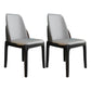 Nordic Style Chairs Polyurethane Parsons Dining Chair with Wood Legs for Kitchen Light Gray 2 Piece Set Black Clearhalo ' kitchen&dining_furn' 'Dining Chairs' 'Dining Tables & Seating' 'dining_chair' 'furn' 'furn_dining_chair' 'Furniture' 'furniture_dining_chair' 'Kitchen & Dining Furniture' 'kitchen' 3503675