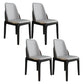 Nordic Style Chairs Polyurethane Parsons Dining Chair with Wood Legs for Kitchen Light Gray 4 Piece Set Black Clearhalo ' kitchen&dining_furn' 'Dining Chairs' 'Dining Tables & Seating' 'dining_chair' 'furn' 'furn_dining_chair' 'Furniture' 'furniture_dining_chair' 'Kitchen & Dining Furniture' 'kitchen' 3503676