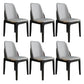 Nordic Style Chairs Polyurethane Parsons Dining Chair with Wood Legs for Kitchen Light Gray 6 Piece Set Black Clearhalo ' kitchen&dining_furn' 'Dining Chairs' 'Dining Tables & Seating' 'dining_chair' 'furn' 'furn_dining_chair' 'Furniture' 'furniture_dining_chair' 'Kitchen & Dining Furniture' 'kitchen' 3503677