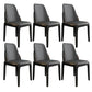 Nordic Style Chairs Polyurethane Parsons Dining Chair with Wood Legs for Kitchen Dark Gray 6 Piece Set Black Clearhalo ' kitchen&dining_furn' 'Dining Chairs' 'Dining Tables & Seating' 'dining_chair' 'furn' 'furn_dining_chair' 'Furniture' 'furniture_dining_chair' 'Kitchen & Dining Furniture' 'kitchen' 3503686