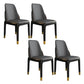 Nordic Style Chairs Polyurethane Parsons Dining Chair with Wood Legs for Kitchen Dark Gray 4 Piece Set Brass Gold Clearhalo ' kitchen&dining_furn' 'Dining Chairs' 'Dining Tables & Seating' 'dining_chair' 'furn' 'furn_dining_chair' 'Furniture' 'furniture_dining_chair' 'Kitchen & Dining Furniture' 'kitchen' 3503688