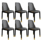 Nordic Style Chairs Polyurethane Parsons Dining Chair with Wood Legs for Kitchen Dark Gray 6 Piece Set Brass Gold Clearhalo ' kitchen&dining_furn' 'Dining Chairs' 'Dining Tables & Seating' 'dining_chair' 'furn' 'furn_dining_chair' 'Furniture' 'furniture_dining_chair' 'Kitchen & Dining Furniture' 'kitchen' 3503689