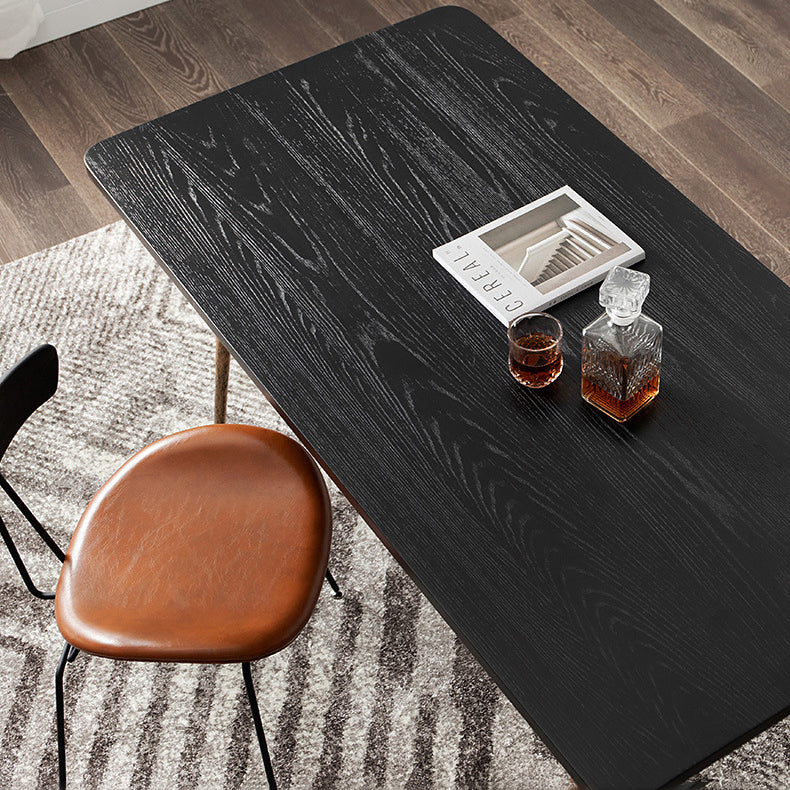 Industrial Dining Table Set with Rectangle Top and Black Base Kitchen Furniture Clearhalo 'Dining Room Sets' 'Dining Tables & Seating' 'dining_room_set' 'furn' 'furn_dining_room_set' 'Furniture' 'furniture_dining_room_set' 'Kitchen & Dining Furniture' 'kitchen&dining_furn' 'kitchen' 3503849