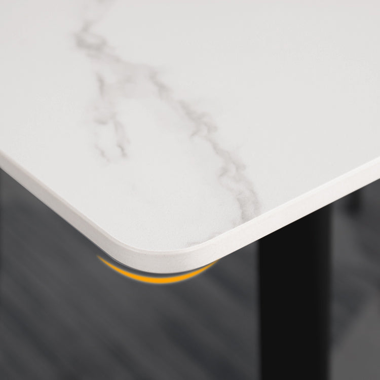 Minimalist Sintered Stone Dining Set with Rectangle Table and Wooden Base Table Set for Restaurant Clearhalo 'Dining Room Sets' 'Dining Tables & Seating' 'dining_room_set' 'furn' 'furn_dining_room_set' 'Furniture' 'furniture_dining_room_set' 'Kitchen & Dining Furniture' 'kitchen&dining_furn' 'kitchen' 3503850