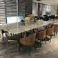 Modern Sintered Stone Dining Room Set with Rectangle Table and Gold Legs Dining Set Clearhalo 'Dining Room Sets' 'Dining Tables & Seating' 'dining_room_set' 'furn' 'furn_dining_room_set' 'Furniture' 'furniture_dining_room_set' 'Kitchen & Dining Furniture' 'kitchen&dining_furn' 'kitchen' 3503861