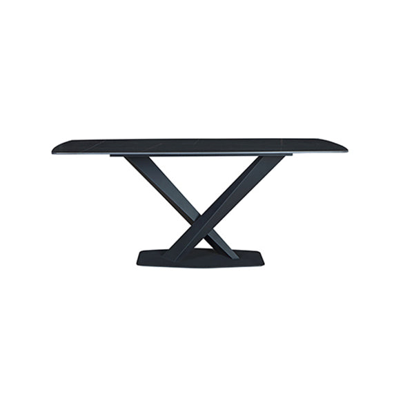 Minimalist Sintered Stone Dining Room Set Fixed Dining Set with Rectangle Table for Home Use Table Only Clearhalo 'Dining Room Sets' 'Dining Tables & Seating' 'dining_room_set' 'furn' 'furn_dining_room_set' 'Furniture' 'furniture_dining_room_set' 'Kitchen & Dining Furniture' 'kitchen&dining_furn' 'kitchen' 3503877