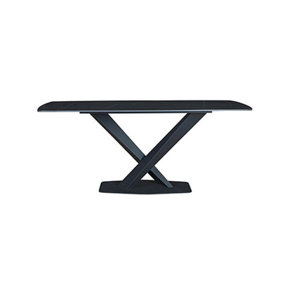 Minimalist Sintered Stone Dining Room Set Fixed Dining Set with Rectangle Table for Home Use Table Only Clearhalo 'Dining Room Sets' 'Dining Tables & Seating' 'dining_room_set' 'furn' 'furn_dining_room_set' 'Furniture' 'furniture_dining_room_set' 'Kitchen & Dining Furniture' 'kitchen&dining_furn' 'kitchen' 3503877