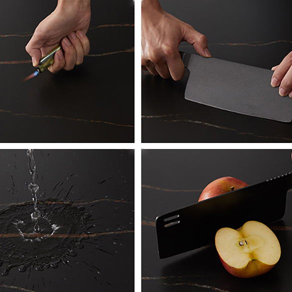 Modern Kitchen Black Sintered Stone Furniture of Standard Height Formal Dining¬†Room¬†Table¬†Set Clearhalo 'Dining Room Sets' 'Dining Tables & Seating' 'dining_room_set' 'furn' 'furn_dining_room_set' 'Furniture' 'furniture_dining_room_set' 'Kitchen & Dining Furniture' 'kitchen&dining_furn' 'kitchen' 3503884