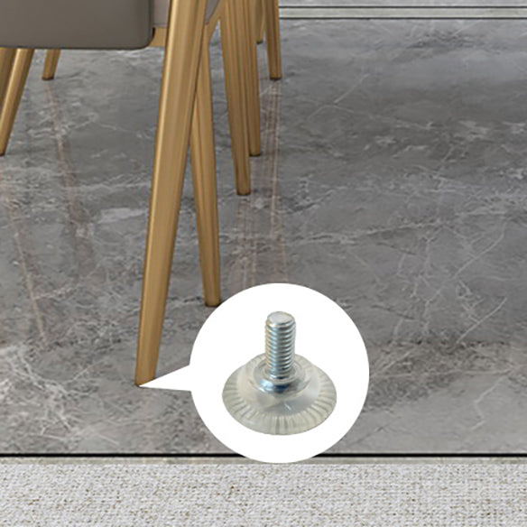 Scandinavian Style Sintered Stone Dining Table Set White Rectangle Home Use Dining Set Clearhalo 'Dining Room Sets' 'Dining Tables & Seating' 'dining_room_set' 'furn' 'furn_dining_room_set' 'Furniture' 'furniture_dining_room_set' 'Kitchen & Dining Furniture' 'kitchen&dining_furn' 'kitchen' 3503906