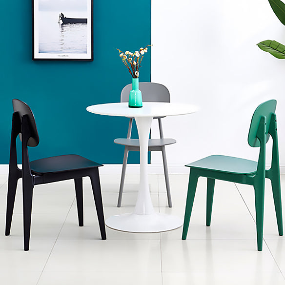 Contemporary Style Plastic Dining Chairs Multicolor Open Back Side Chair Clearhalo ' kitchen&dining_furn' 'Dining Chairs' 'Dining Tables & Seating' 'dining_chair' 'furn' 'furn_dining_chair' 'Furniture' 'furniture_dining_chair' 'Kitchen & Dining Furniture' 'kitchen' 3517017