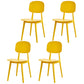 Contemporary Style Plastic Dining Chairs Multicolor Open Back Side Chair Yellow 4 Piece Set Clearhalo ' kitchen&dining_furn' 'Dining Chairs' 'Dining Tables & Seating' 'dining_chair' 'furn' 'furn_dining_chair' 'Furniture' 'furniture_dining_chair' 'Kitchen & Dining Furniture' 'kitchen' 3517025