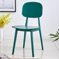 Contemporary Style Plastic Dining Chairs Multicolor Open Back Side Chair Green 1 Piece Clearhalo ' kitchen&dining_furn' 'Dining Chairs' 'Dining Tables & Seating' 'dining_chair' 'furn' 'furn_dining_chair' 'Furniture' 'furniture_dining_chair' 'Kitchen & Dining Furniture' 'kitchen' 3517026