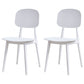 Contemporary Style Plastic Dining Chairs Multicolor Open Back Side Chair White 2 Piece Set Clearhalo ' kitchen&dining_furn' 'Dining Chairs' 'Dining Tables & Seating' 'dining_chair' 'furn' 'furn_dining_chair' 'Furniture' 'furniture_dining_chair' 'Kitchen & Dining Furniture' 'kitchen' 3517036
