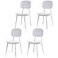 Contemporary Style Plastic Dining Chairs Multicolor Open Back Side Chair White 4 Piece Set Clearhalo ' kitchen&dining_furn' 'Dining Chairs' 'Dining Tables & Seating' 'dining_chair' 'furn' 'furn_dining_chair' 'Furniture' 'furniture_dining_chair' 'Kitchen & Dining Furniture' 'kitchen' 3517037
