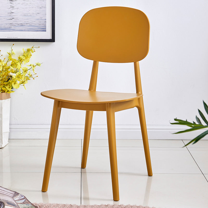 Contemporary Style Plastic Dining Chairs Multicolor Open Back Side Chair Ginger 1 Piece Clearhalo ' kitchen&dining_furn' 'Dining Chairs' 'Dining Tables & Seating' 'dining_chair' 'furn' 'furn_dining_chair' 'Furniture' 'furniture_dining_chair' 'Kitchen & Dining Furniture' 'kitchen' 3517038