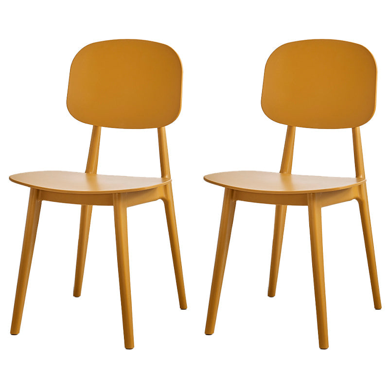 Contemporary Style Plastic Dining Chairs Multicolor Open Back Side Chair Ginger 2 Piece Set Clearhalo ' kitchen&dining_furn' 'Dining Chairs' 'Dining Tables & Seating' 'dining_chair' 'furn' 'furn_dining_chair' 'Furniture' 'furniture_dining_chair' 'Kitchen & Dining Furniture' 'kitchen' 3517039