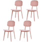 Contemporary Style Plastic Dining Chairs Multicolor Open Back Side Chair Pink 4 Piece Set Clearhalo ' kitchen&dining_furn' 'Dining Chairs' 'Dining Tables & Seating' 'dining_chair' 'furn' 'furn_dining_chair' 'Furniture' 'furniture_dining_chair' 'Kitchen & Dining Furniture' 'kitchen' 3517043