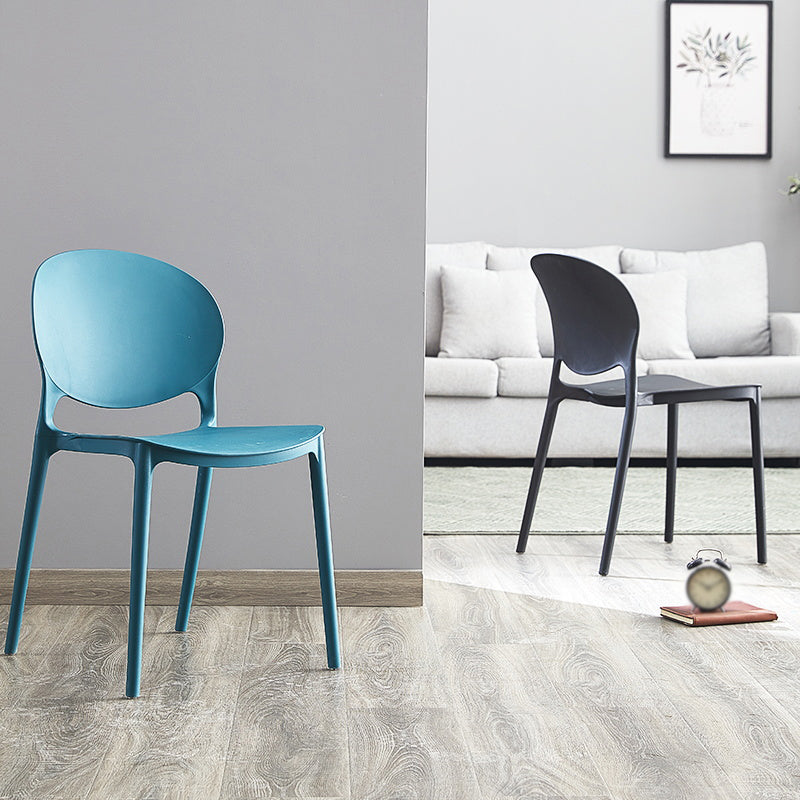 Plastic Indoor Chair 32''H Open Back Dining Side Chair for Restaurant Bedroom Clearhalo ' kitchen&dining_furn' 'Dining Chairs' 'Dining Tables & Seating' 'dining_chair' 'furn' 'furn_dining_chair' 'Furniture' 'furniture_dining_chair' 'Kitchen & Dining Furniture' 'kitchen' 3517044