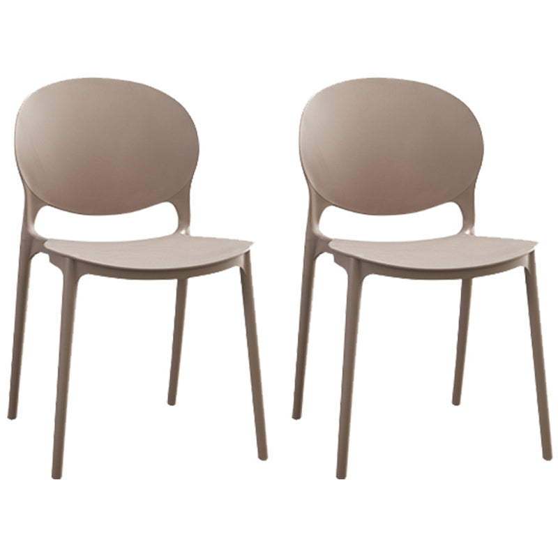 Plastic Indoor Chair 32''H Open Back Dining Side Chair for Restaurant Bedroom Khaki 2 Piece Set Clearhalo ' kitchen&dining_furn' 'Dining Chairs' 'Dining Tables & Seating' 'dining_chair' 'furn' 'furn_dining_chair' 'Furniture' 'furniture_dining_chair' 'Kitchen & Dining Furniture' 'kitchen' 3517045