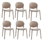 Plastic Indoor Chair 32''H Open Back Dining Side Chair for Restaurant Bedroom Khaki 6 Piece Set Clearhalo ' kitchen&dining_furn' 'Dining Chairs' 'Dining Tables & Seating' 'dining_chair' 'furn' 'furn_dining_chair' 'Furniture' 'furniture_dining_chair' 'Kitchen & Dining Furniture' 'kitchen' 3517049
