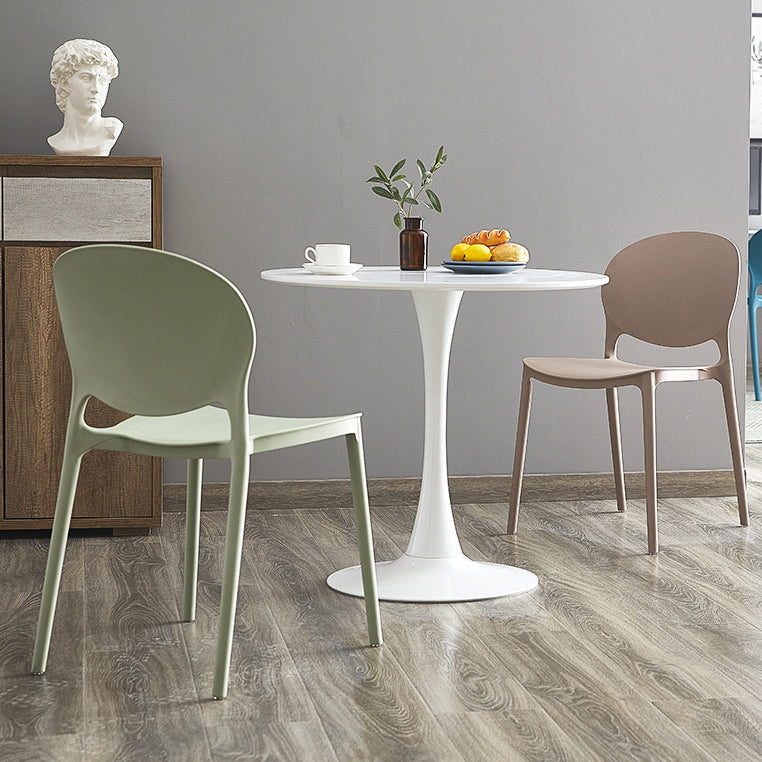 Plastic Indoor Chair 32''H Open Back Dining Side Chair for Restaurant Bedroom Clearhalo ' kitchen&dining_furn' 'Dining Chairs' 'Dining Tables & Seating' 'dining_chair' 'furn' 'furn_dining_chair' 'Furniture' 'furniture_dining_chair' 'Kitchen & Dining Furniture' 'kitchen' 3517050