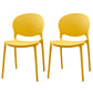 Plastic Indoor Chair 32''H Open Back Dining Side Chair for Restaurant Bedroom Yellow 2 Piece Set Clearhalo ' kitchen&dining_furn' 'Dining Chairs' 'Dining Tables & Seating' 'dining_chair' 'furn' 'furn_dining_chair' 'Furniture' 'furniture_dining_chair' 'Kitchen & Dining Furniture' 'kitchen' 3517051