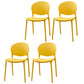 Plastic Indoor Chair 32''H Open Back Dining Side Chair for Restaurant Bedroom Yellow 4 Piece Set Clearhalo ' kitchen&dining_furn' 'Dining Chairs' 'Dining Tables & Seating' 'dining_chair' 'furn' 'furn_dining_chair' 'Furniture' 'furniture_dining_chair' 'Kitchen & Dining Furniture' 'kitchen' 3517053
